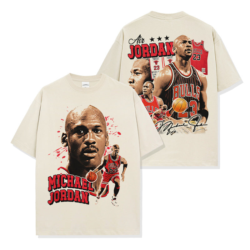 Michael Jordan Bulls 23 Red Montage T-shirt