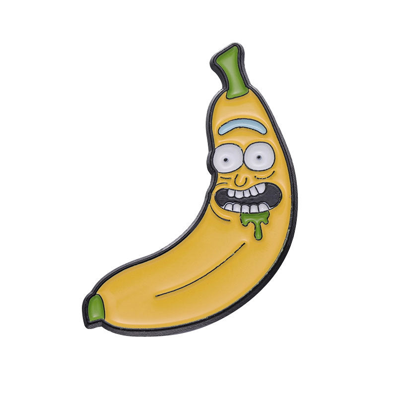 Mini Banana Pizza Avocado Cartoon Metal Pins Badge