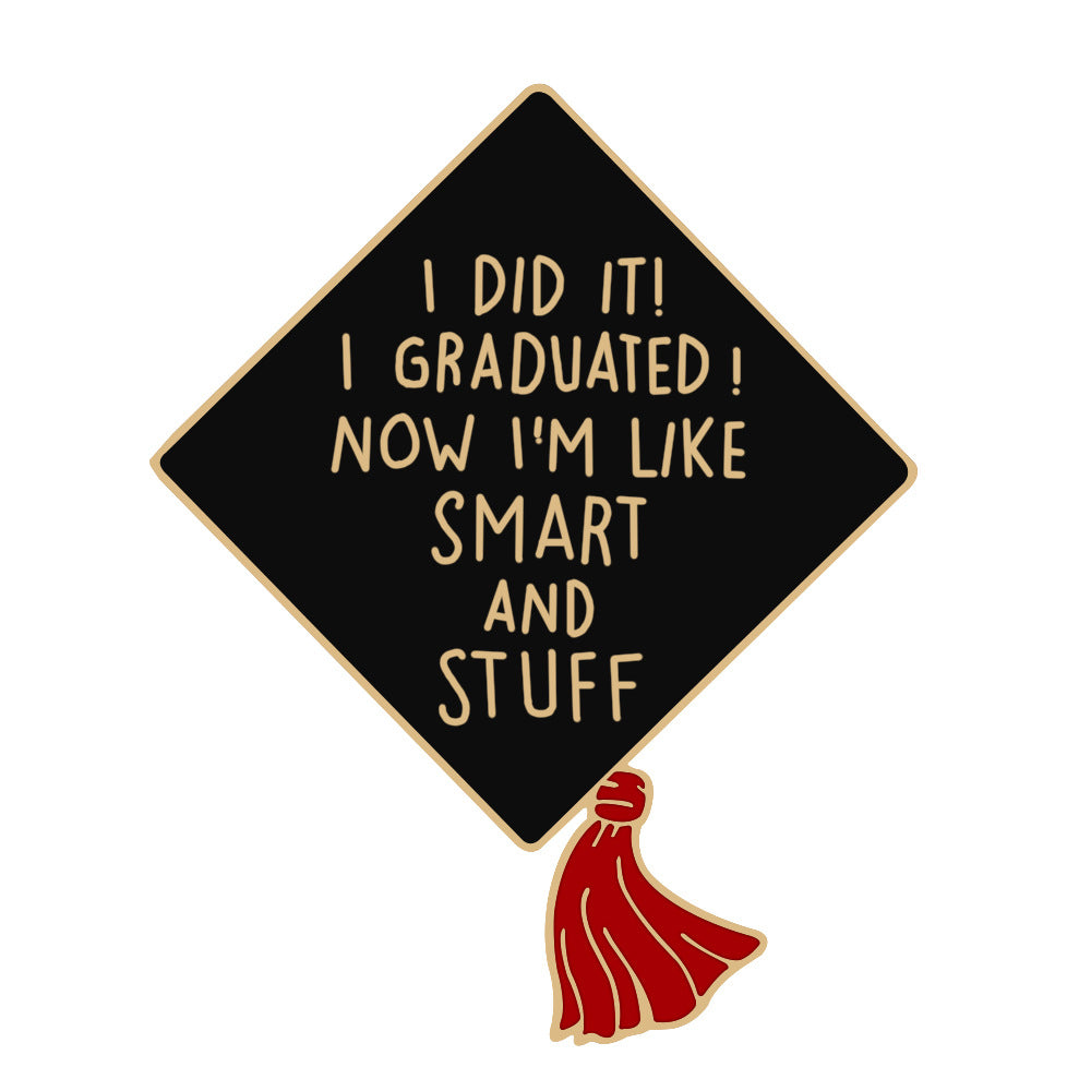 Graduation Senior Metal Pins Commemorative badges, badges, school emblems, geometric bachelor's hats, brooches