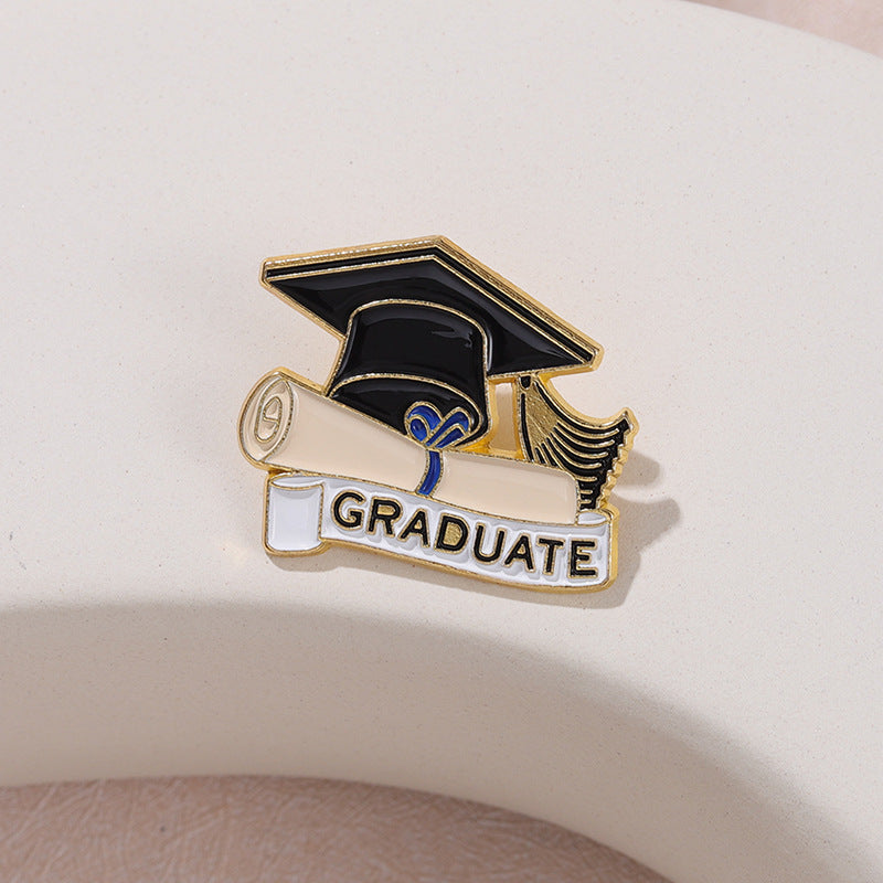 Commemorative Graduation Season Accessories Bachelor's Hat Metal Pin badge