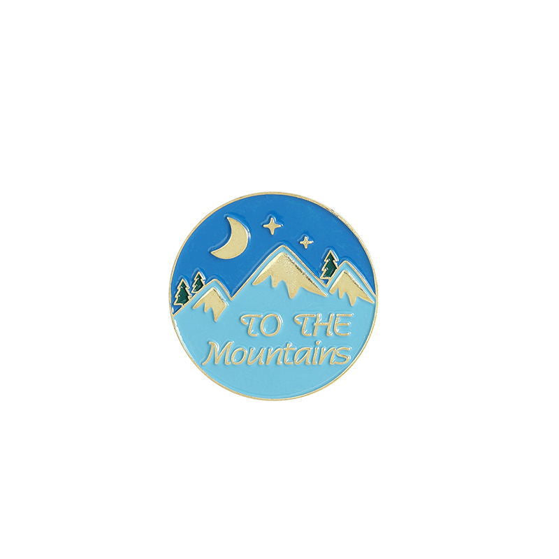 Ocean Wave Travel Series Metal Pins Badges