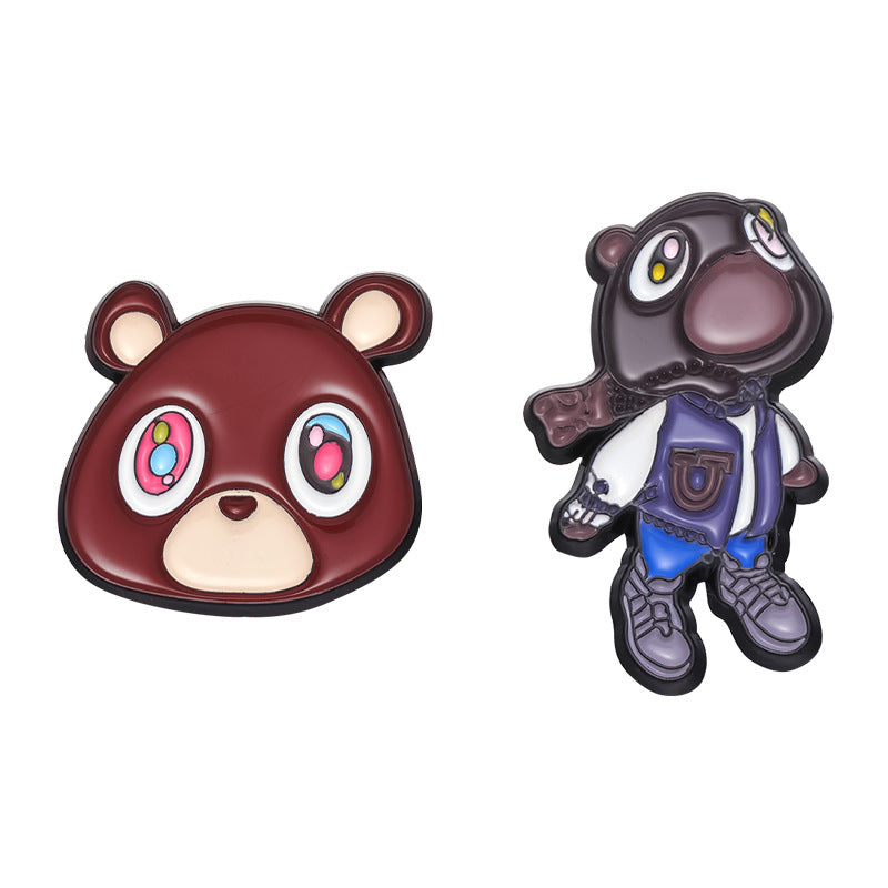 Kanye West Graduation Bear Metal Pin Badge