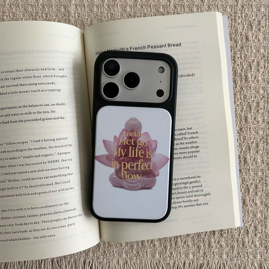 I Relax I Let Go My Life Is In Perfect Flow Lotus Buddha iPhone Case
