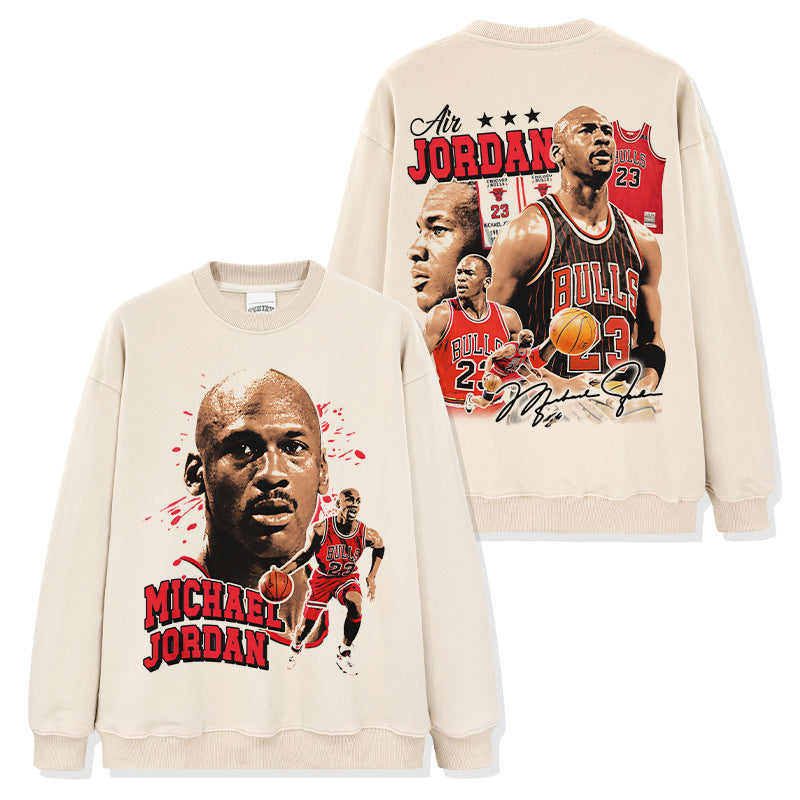 Michael Jordan Bulls 23 Red Montage Sweatshirt