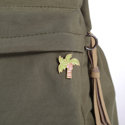 Summer Themed Metal Pins Badges Drink Ice Cream Pink Leaf Soda Starfish Shell Coconut Tree