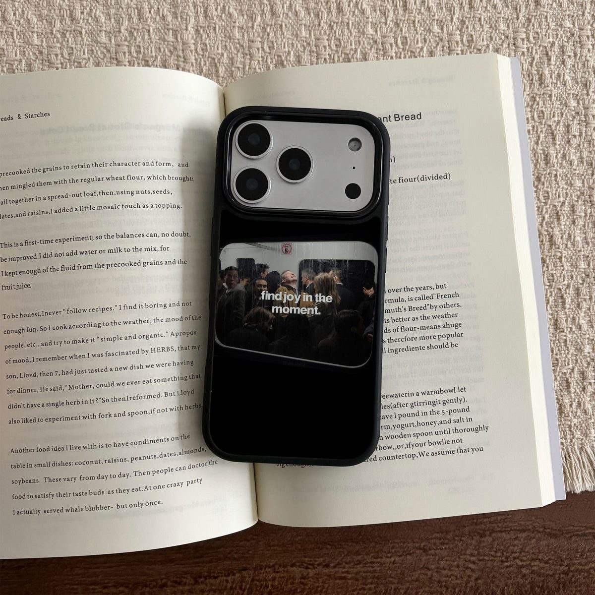 Find joy in the moment iPhone Case