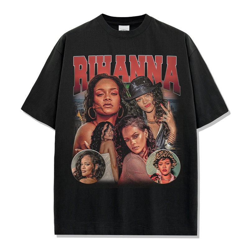 Rihanna Montage Print T-shirt