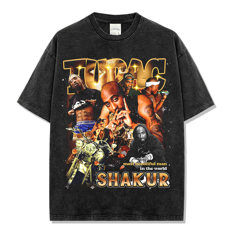 Tupac Shakur One-Sided Print T-Shirt