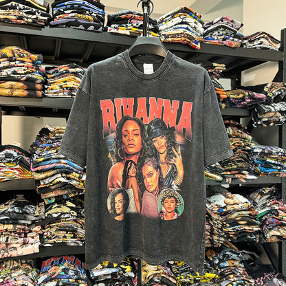 Rihanna Montage Print T-shirt