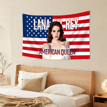 Lana Del Rey American Queen USA Flag Tapestry