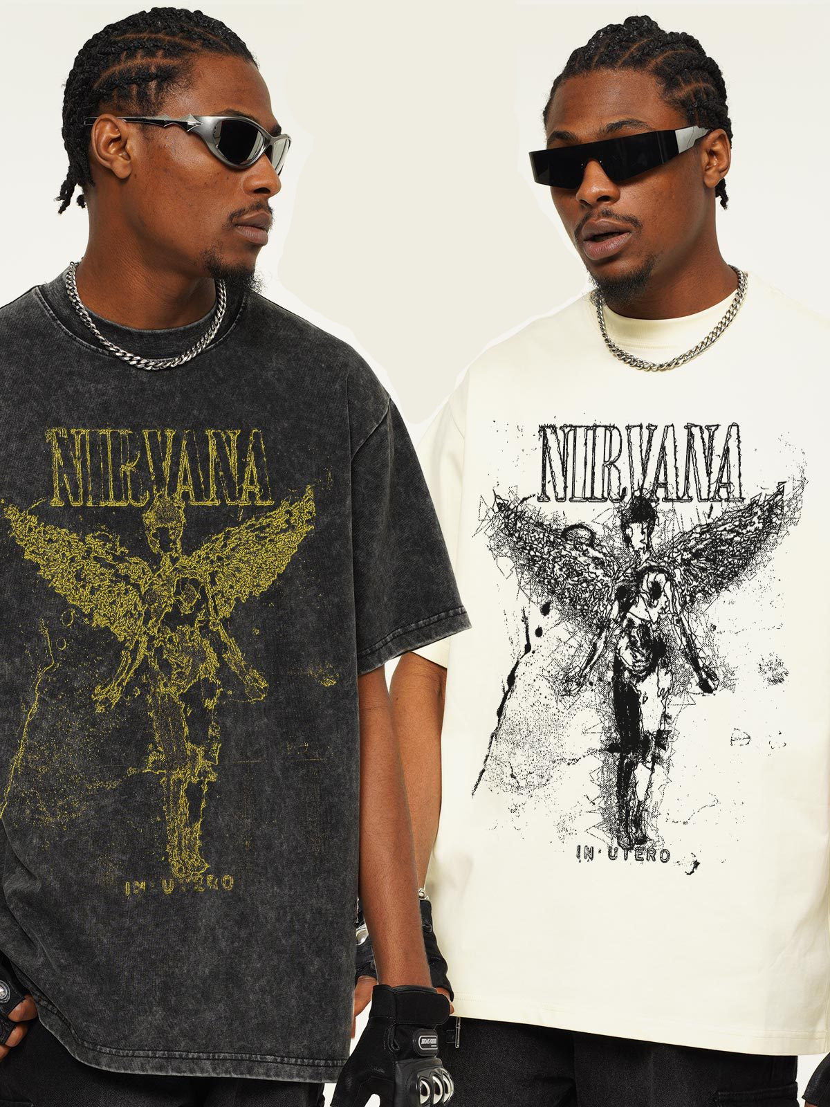 Nirvana In Utro Angel Grainy Design T-Shirt