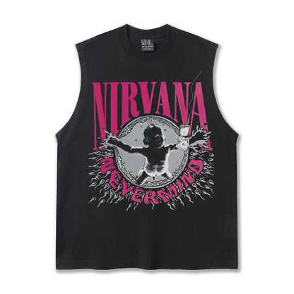 Nirvana Nevermind Pink Graphic Design Tank Top