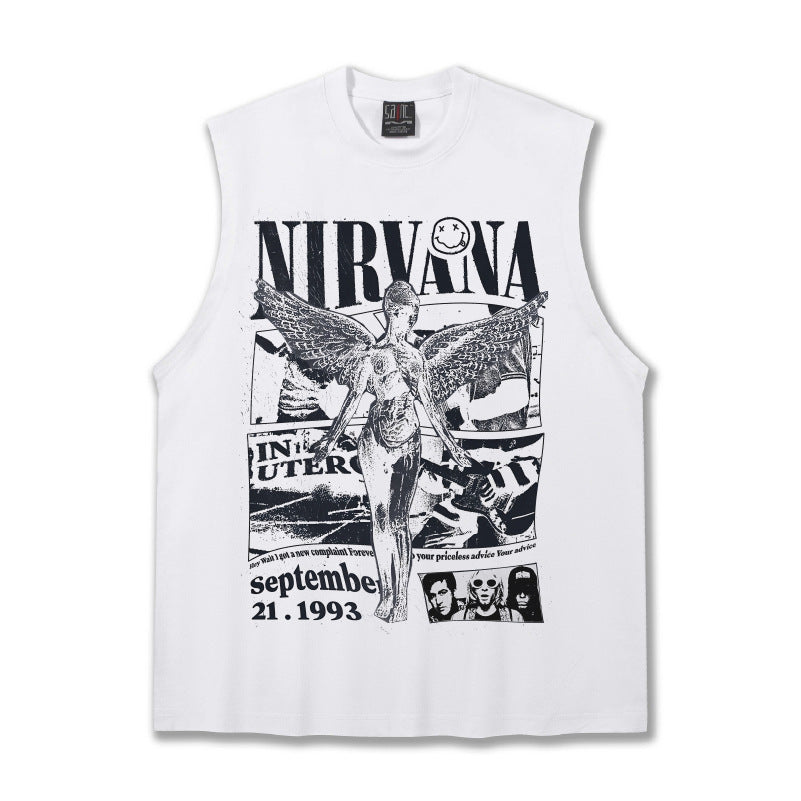 NIRVANA In Utero Angel Retro Graphic Design Tank Top