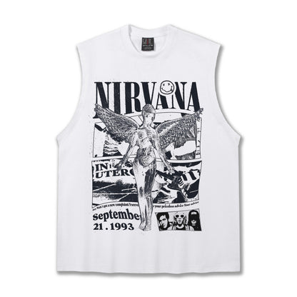 NIRVANA In Utero Angel Retro Graphic Design Tank Top