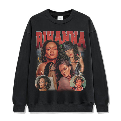 Rihanna Montage Print Sweatshirt