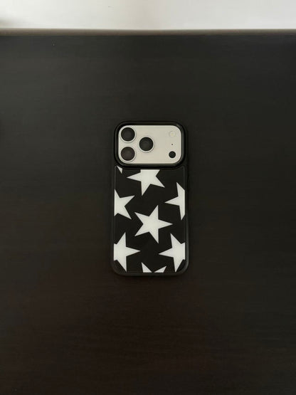 Black and White Stars iPhone Case