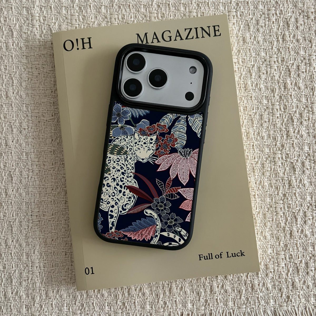 Leopard Flowers iPhone Case