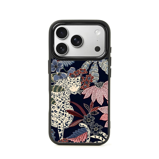 Leopard Flowers iPhone Case