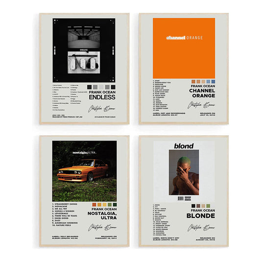 Set of Frank Ocean Album Covers Canvas Posters