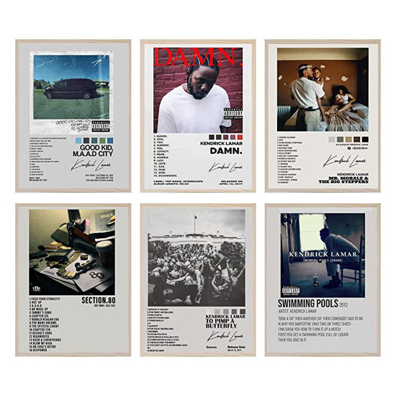 Set of Kendrick Lamar Album Covers Canvas Posters