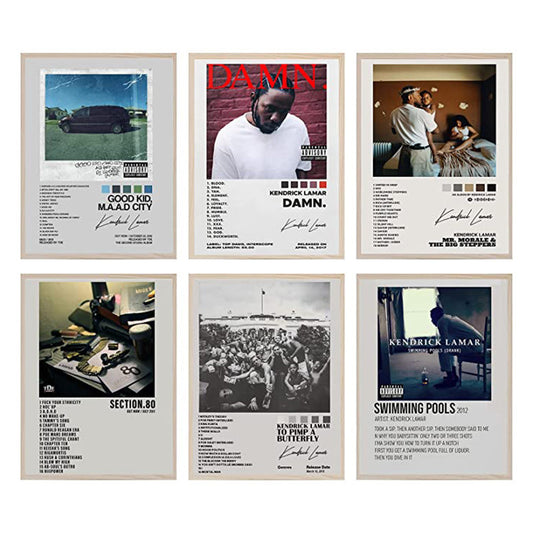 Set of Kendrick Lamar Album Covers Canvas Posters