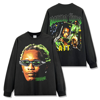 Young Thug Double-sided Green Sweatshirt