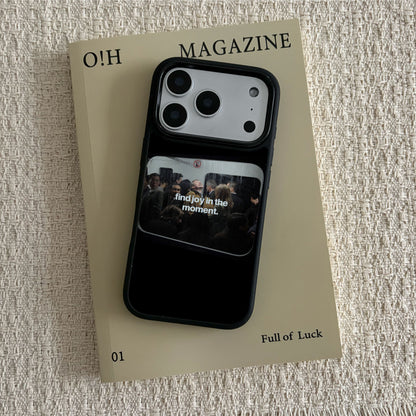 Find joy in the moment iPhone Case