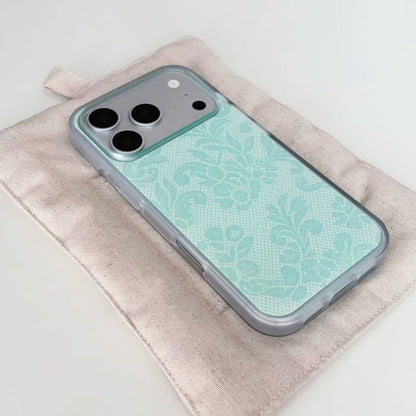 Mint Green Lace iPhone Case