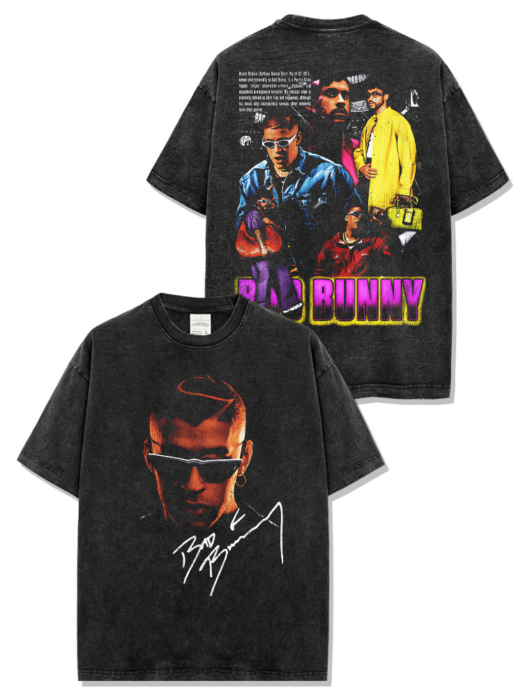 Bad Bunny Signature Face Colorful T-Shirt / Hoodie / Sweatshirt