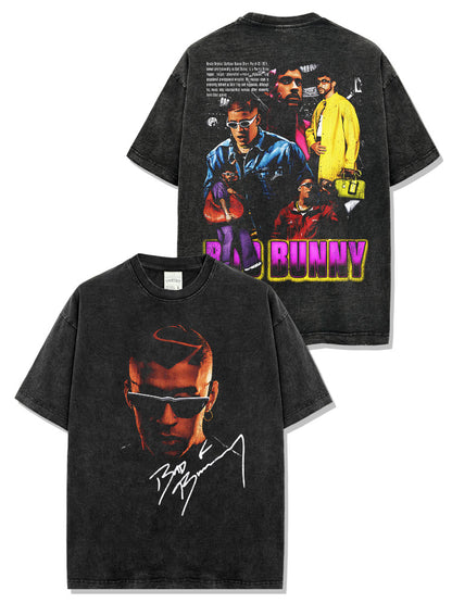Bad Bunny Signature Face Colorful T-Shirt / Hoodie / Sweatshirt