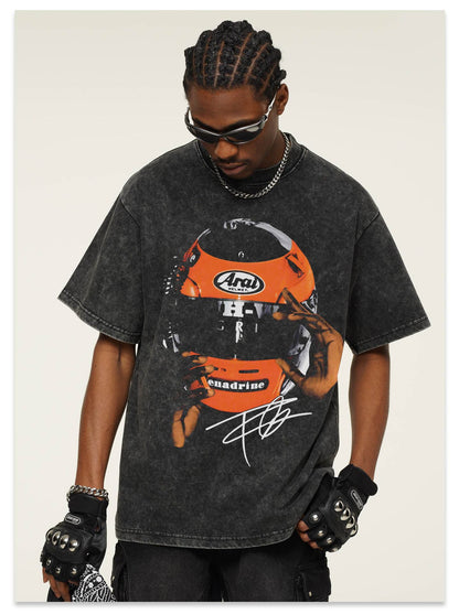 Frank Ocean Orange Aral Motorcycle Helmet T-Shirt