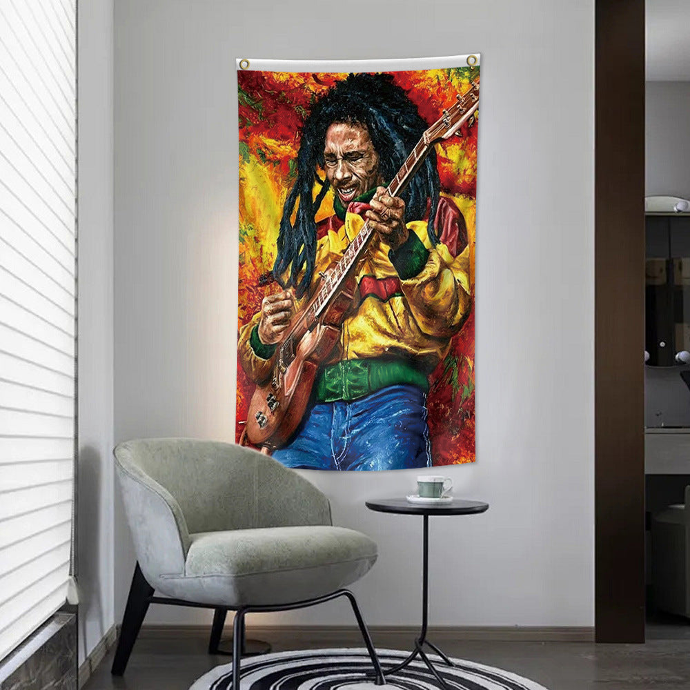 Bob Marley ONE LOVE Tapestry Flag Reggae Music