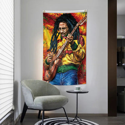 Bob Marley ONE LOVE Tapestry Flag Reggae Music