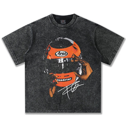 Frank Ocean Orange Aral Motorcycle Helmet T-Shirt