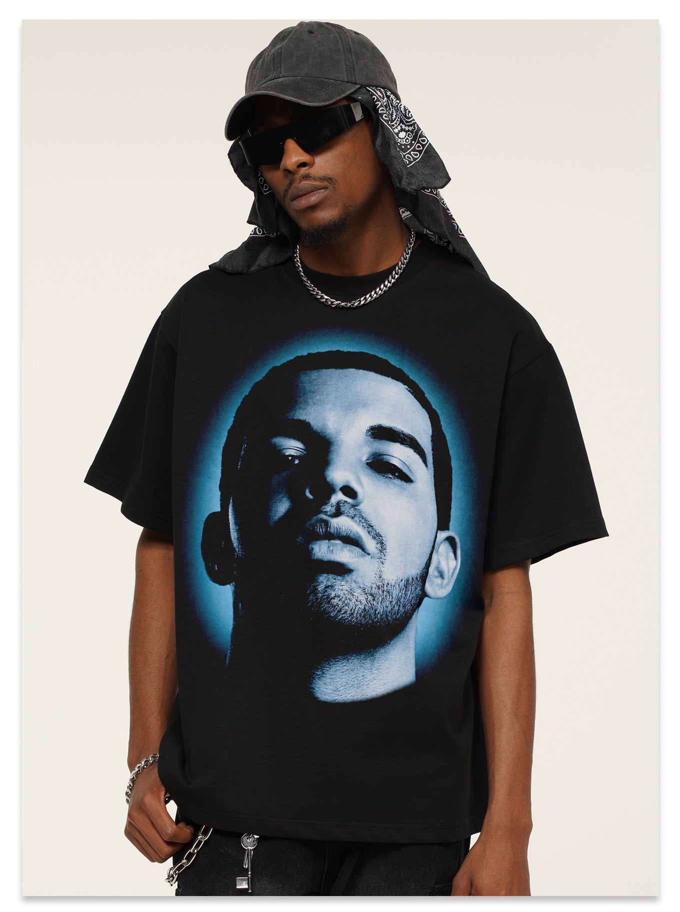 Drake Head T-Shirt Blue Design