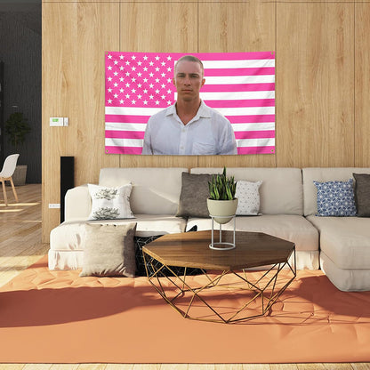 Drew Starkey Rafe Cameron Pink USA Flag Tapestry