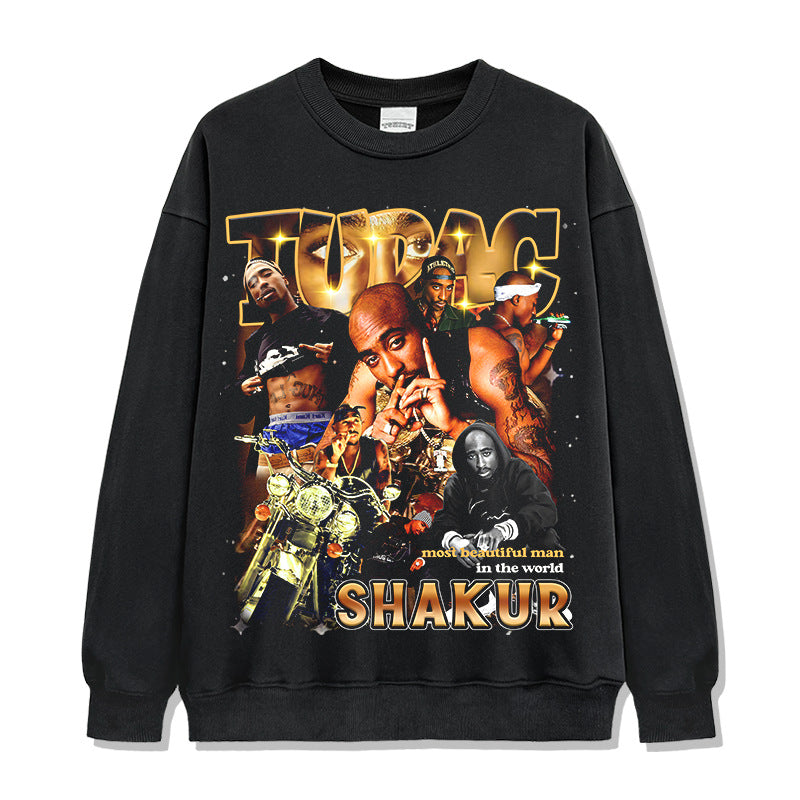 Tupac Shakur One-Sided Print Sweatshirt