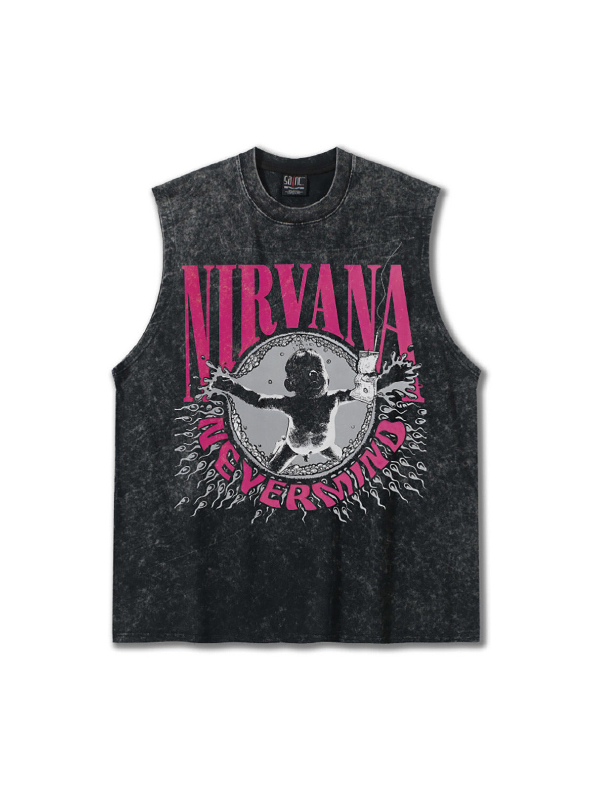Nirvana Nevermind Pink Graphic Design Tank Top