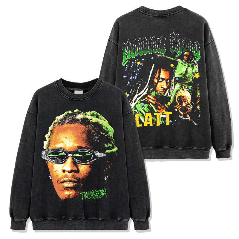 Young Thug Double-sided Green Sweatshirt