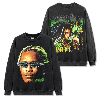 Young Thug Double-sided Green Sweatshirt