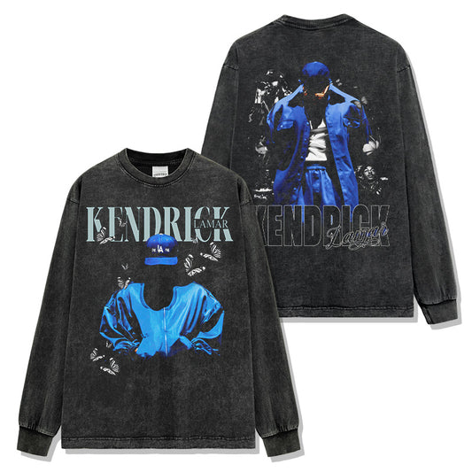 Kendrick Lamar Blue-themed Print Sweatshirt