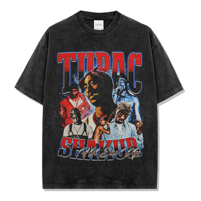 Tupac Shakur Red Montage T-Shirt