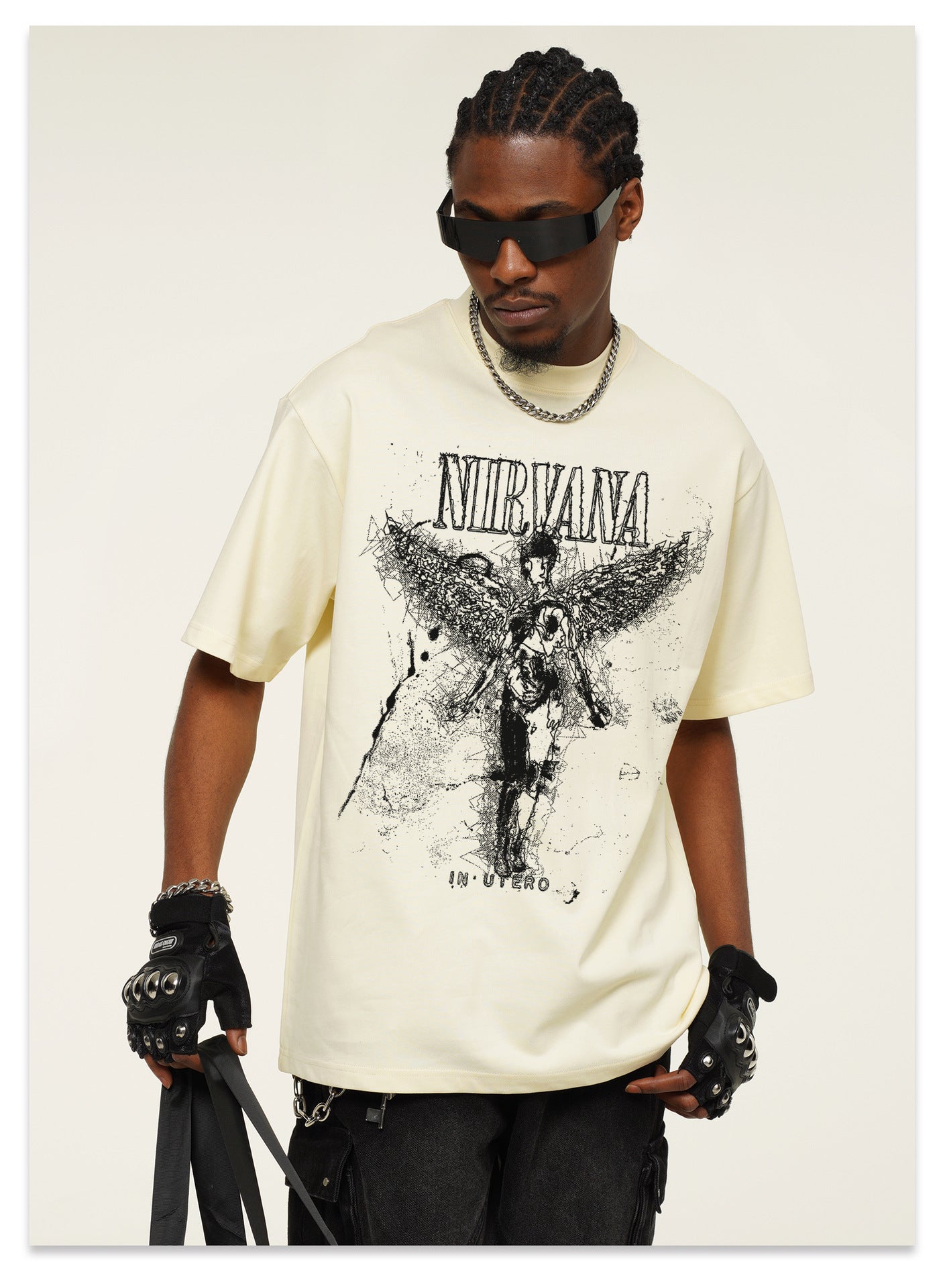 Nirvana In Utro Angel Grainy Design T-Shirt