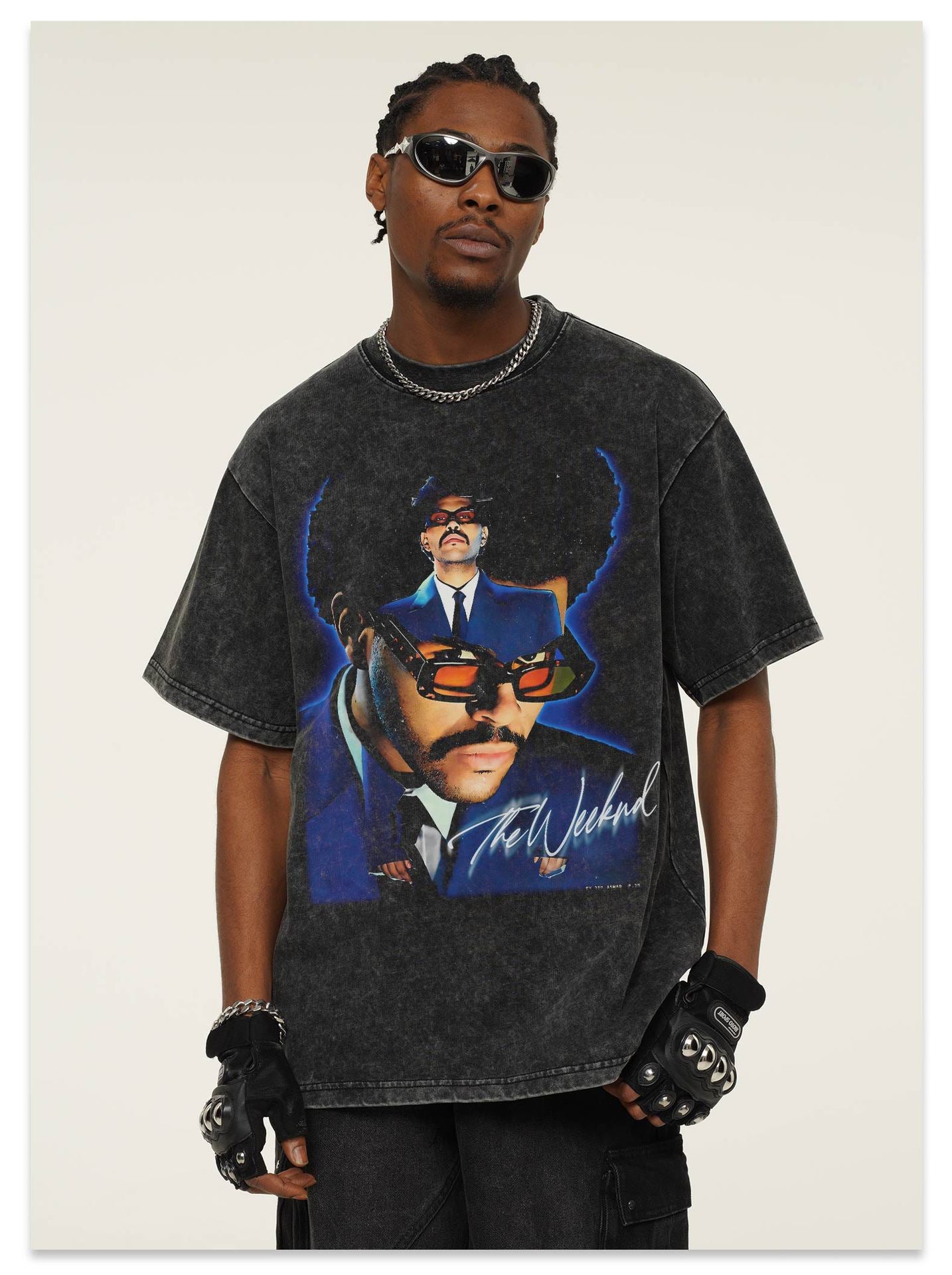 The Weeknd Double Blue Montage T-Shirt