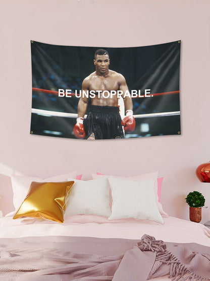 Be Unstoppable Mike Tyson Motivational Tapestry