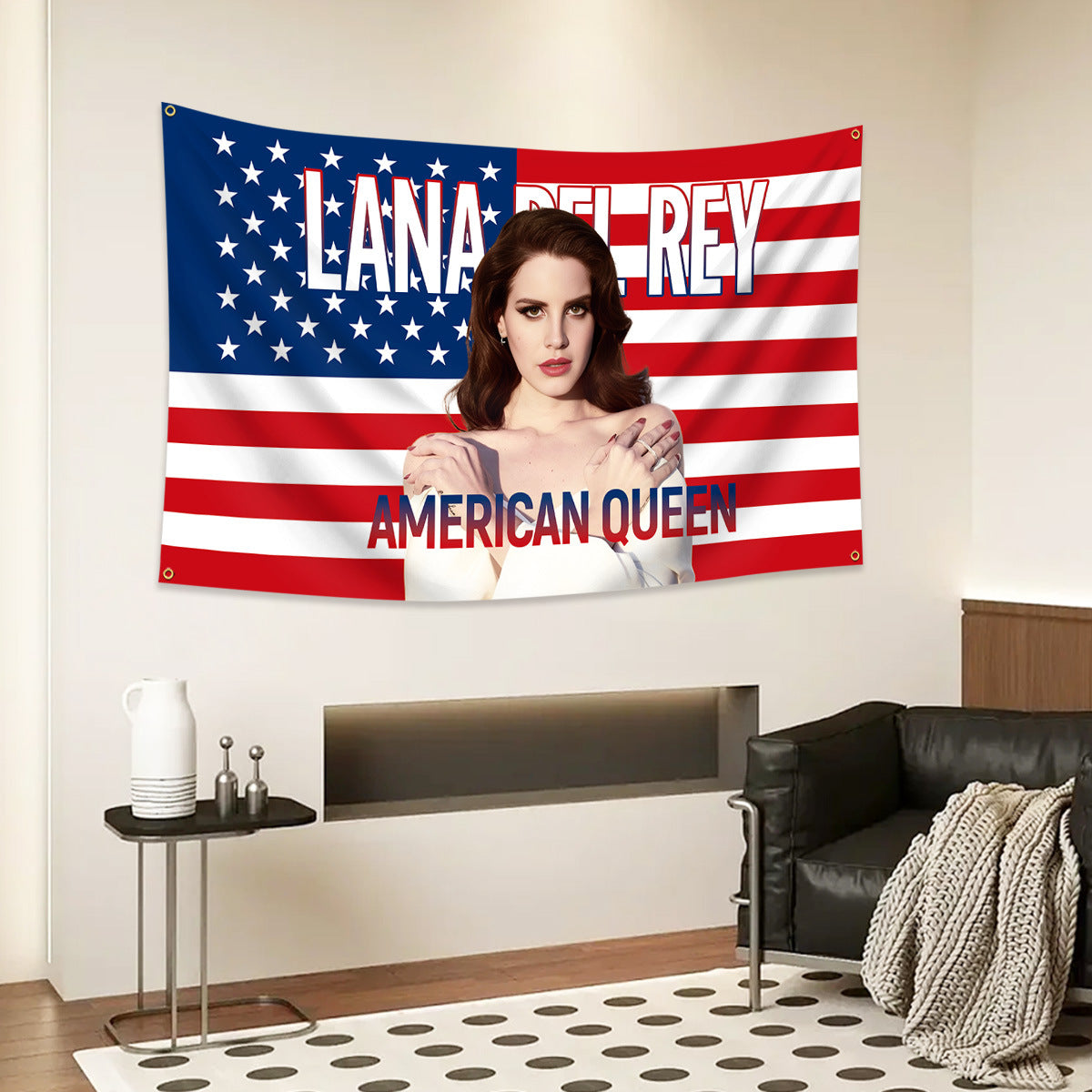 Lana Del Rey American Queen USA Flag Tapestry