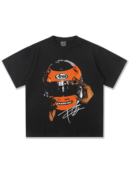 Frank Ocean Orange Aral Motorcycle Helmet T-Shirt