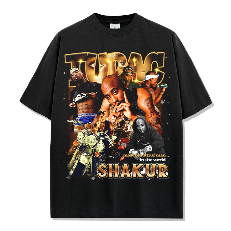 Tupac Shakur One-Sided Print T-Shirt