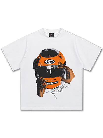 Frank Ocean Orange Aral Motorcycle Helmet T-Shirt