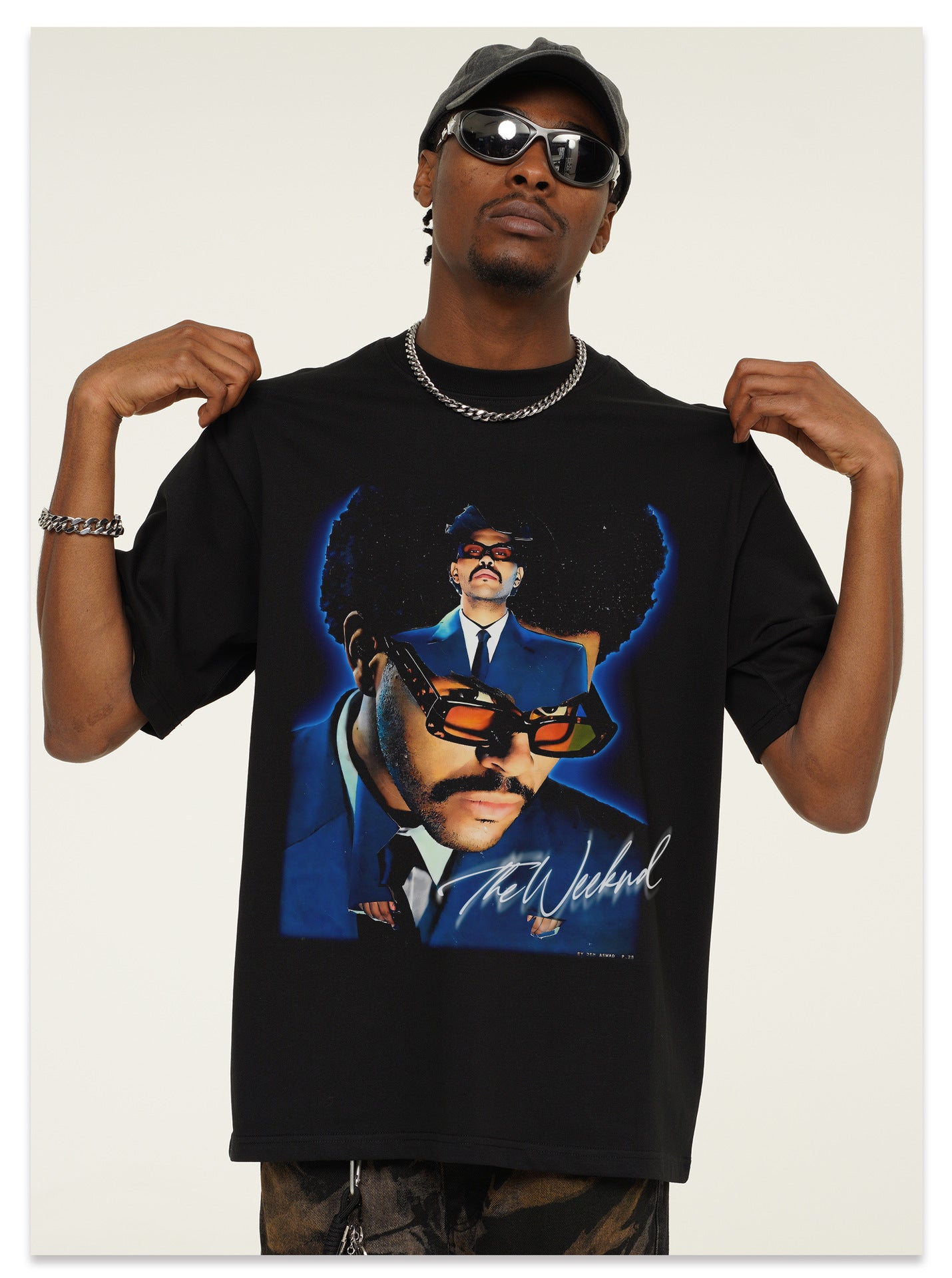 The Weeknd Double Blue Montage T-Shirt